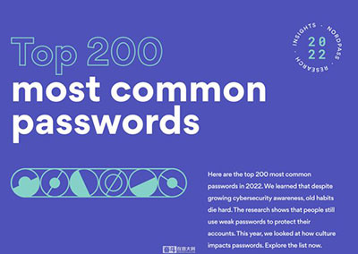 2022年全球最常用密码名单公布，这些密码黑客一秒就能破解！